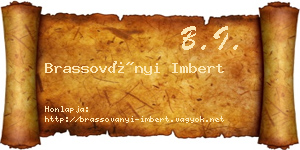 Brassoványi Imbert névjegykártya